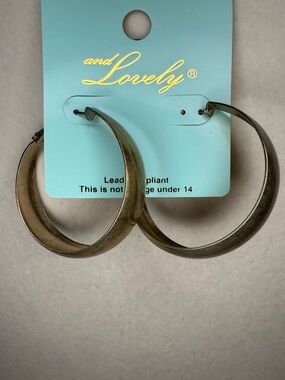 New And Lovely Copper color Metallic Hoop Earrings